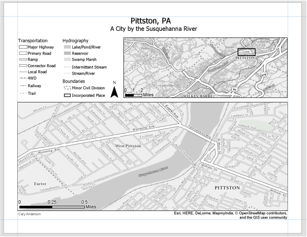 screen capture: an example landscape layout