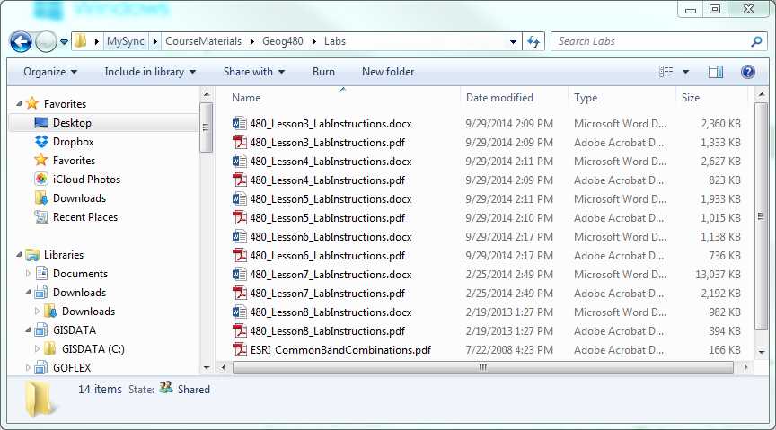 Screenshot of correct Windows Explorer view