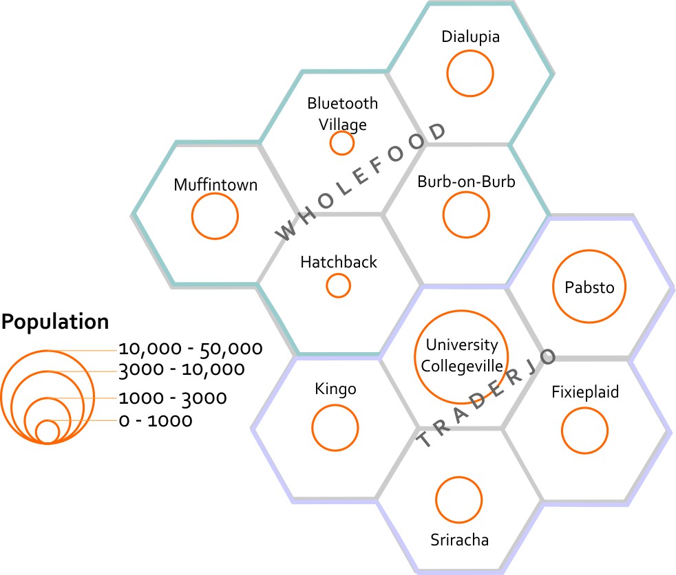 Same as the map above, but also includes population estimates based on the data in the table above